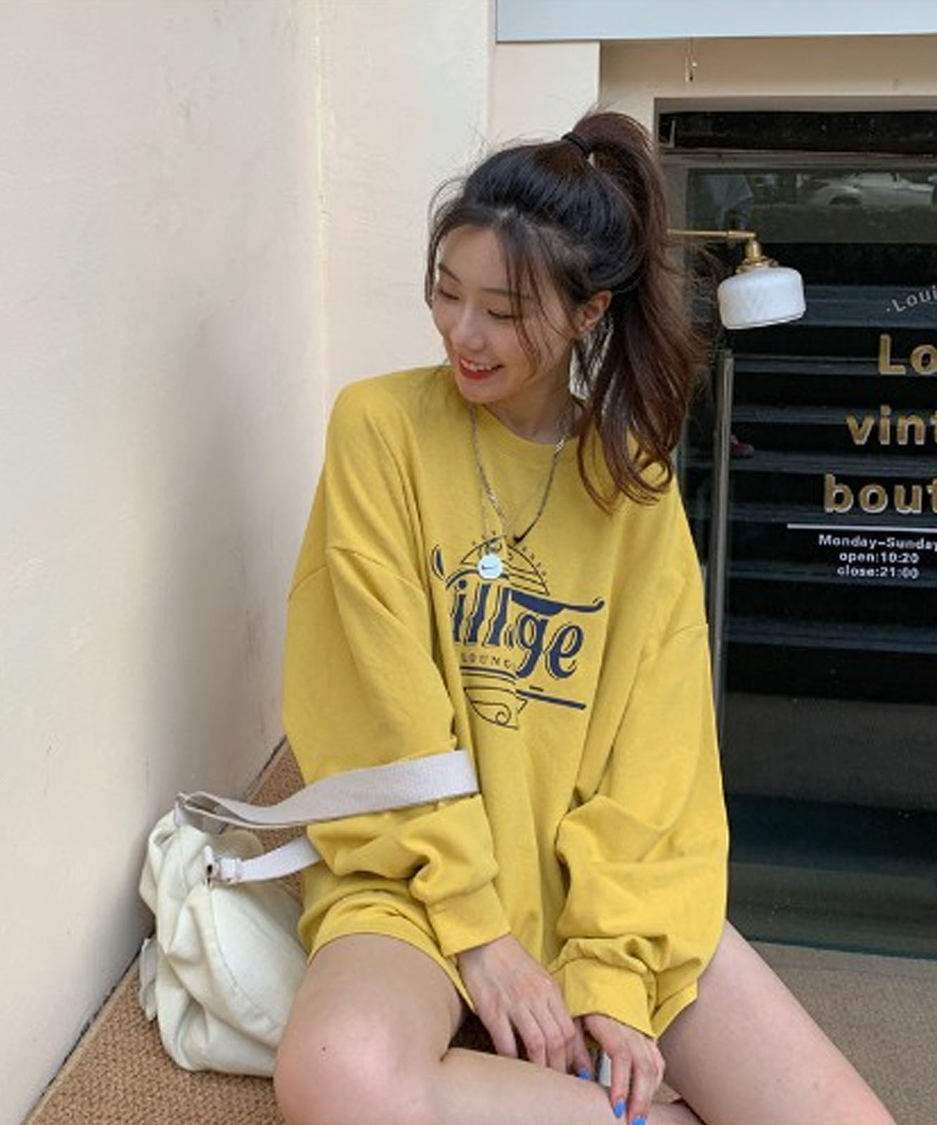 DEVICE select シックデザイン ルーズロングスリーブスウェット メンズ