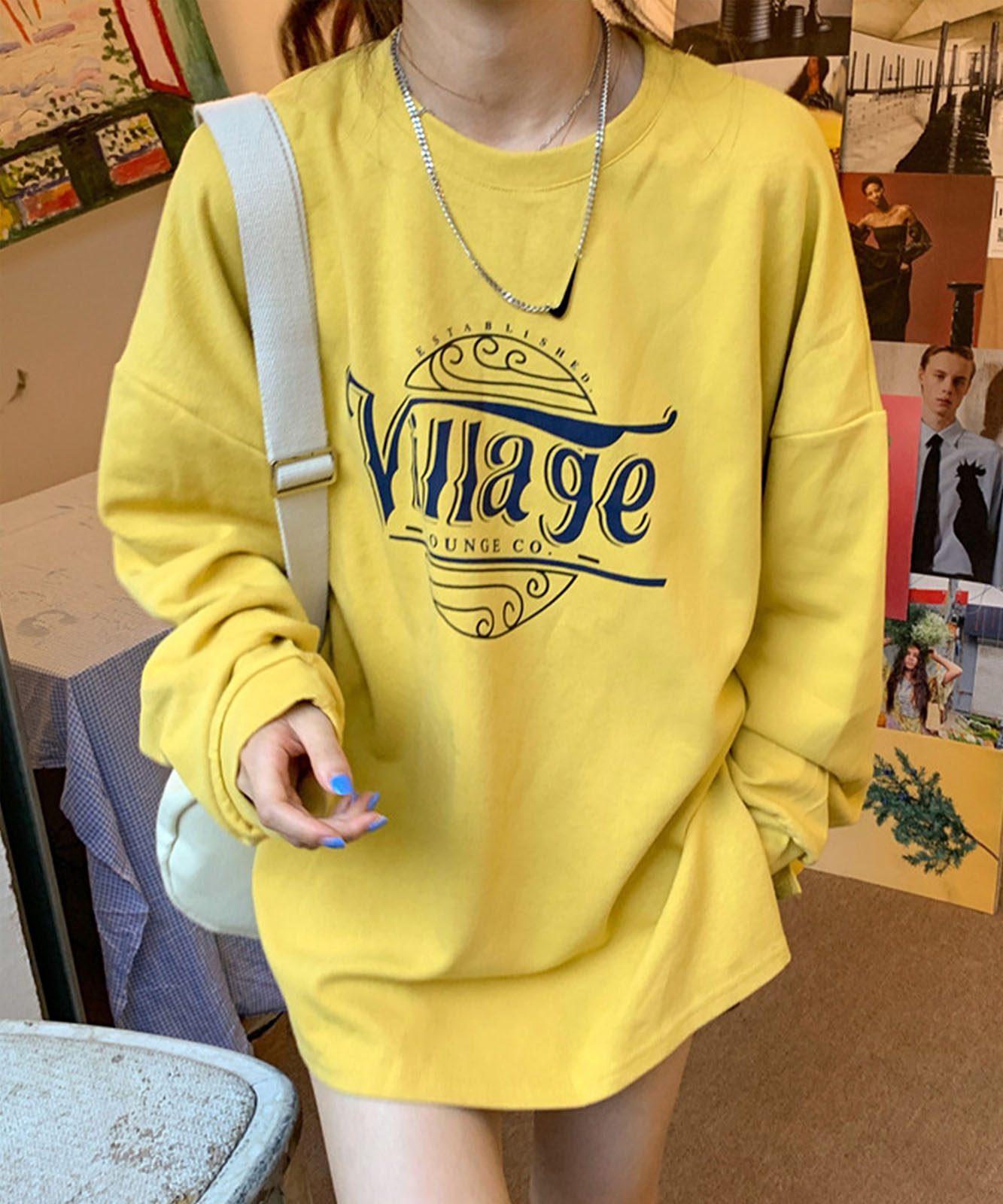 DEVICE select シックデザイン ルーズロングスリーブスウェット メンズ レディース