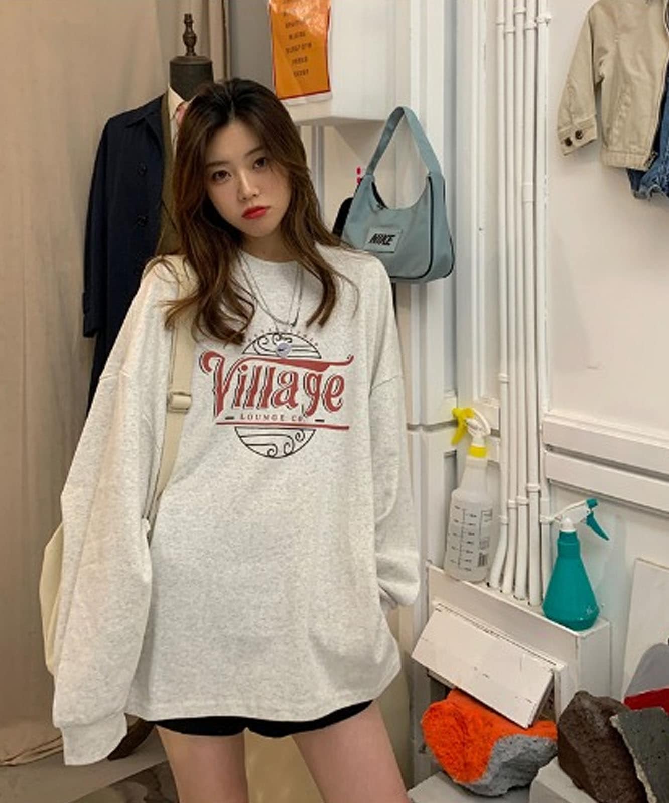 DEVICE select シックデザイン ルーズロングスリーブスウェット メンズ レディース