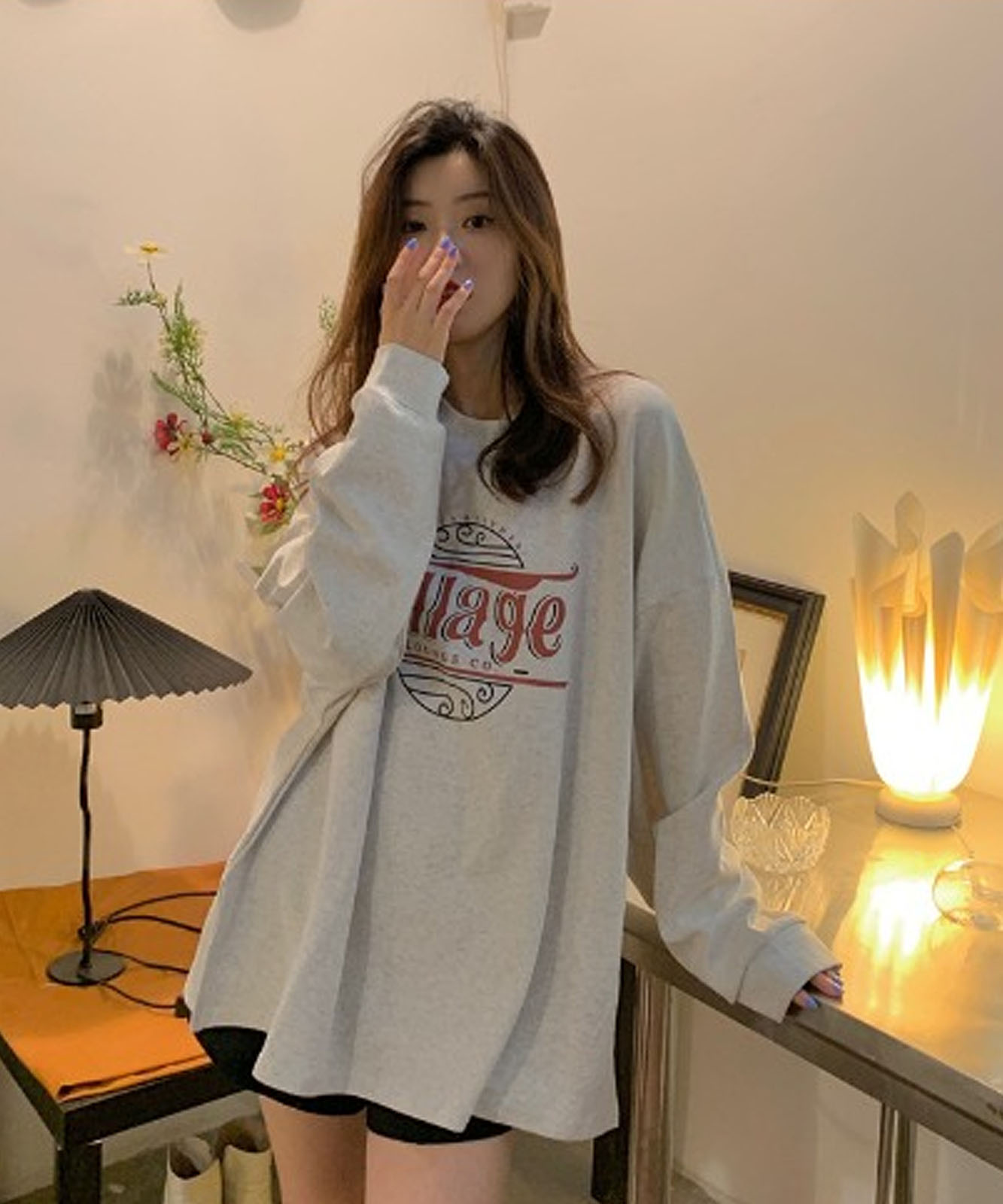 DEVICE select シックデザイン ルーズロングスリーブスウェット メンズ レディース