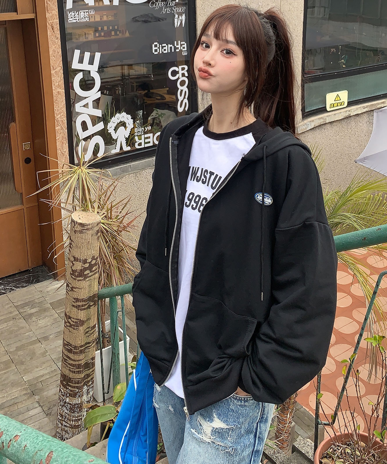 【 DEVICE select 】 オーバーサイズ ルーズデザイン フーディ パーカー メンズ レディース ユニセックス TA415P