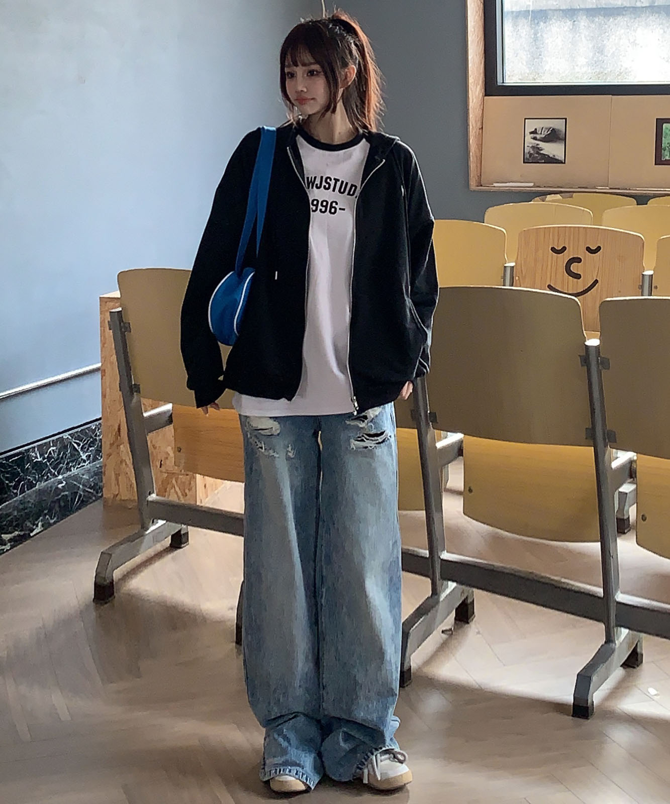 【 DEVICE select 】 オーバーサイズ ルーズデザイン フーディ パーカー メンズ レディース ユニセックス TA415P