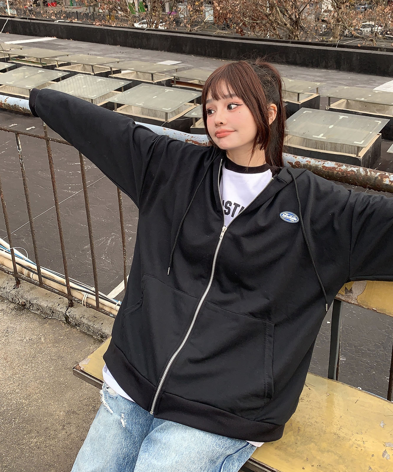 【 DEVICE select 】 オーバーサイズ ルーズデザイン フーディ パーカー メンズ レディース ユニセックス TA415P