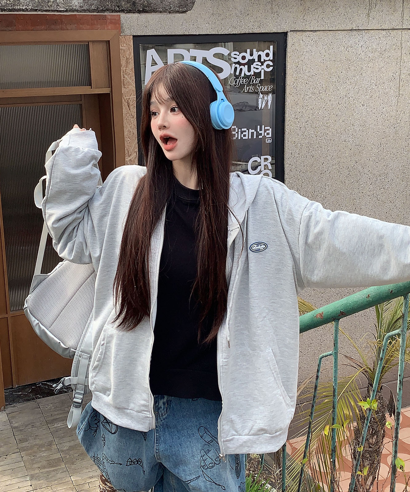 【 DEVICE select 】 オーバーサイズ ルーズデザイン フーディ パーカー メンズ レディース ユニセックス TA415P