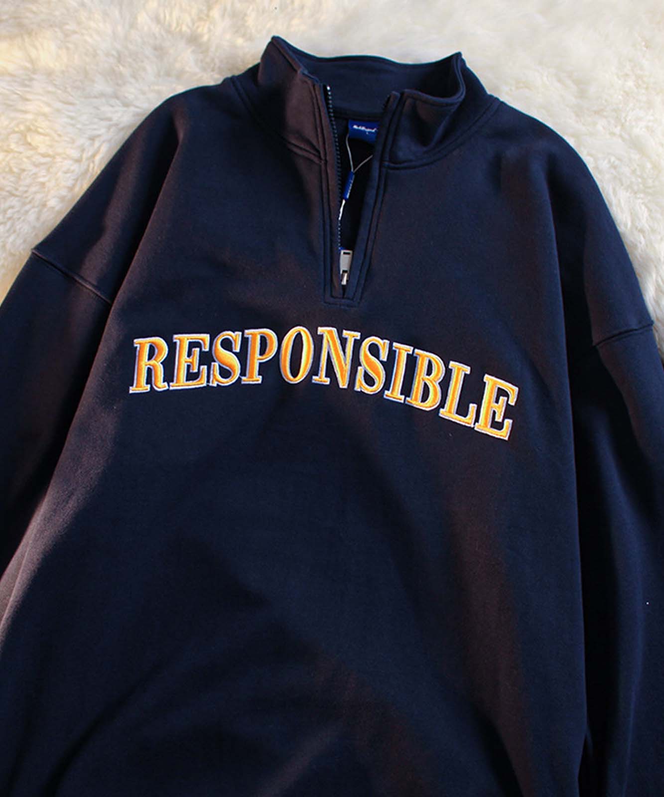 DEVICE select フロントプリント ハーフジップ スウェット メンズ レディース ユニセックス