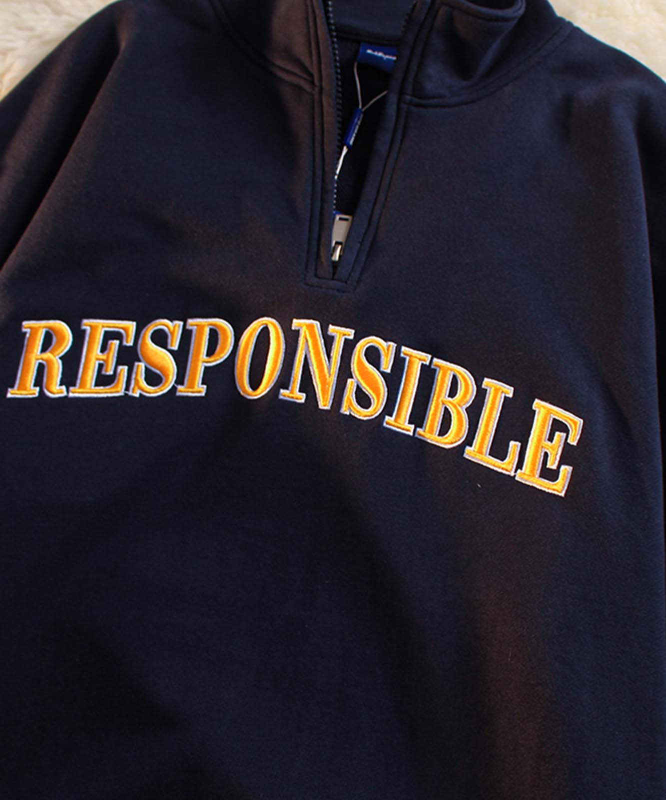 DEVICE select フロントプリント ハーフジップ スウェット メンズ レディース ユニセックス