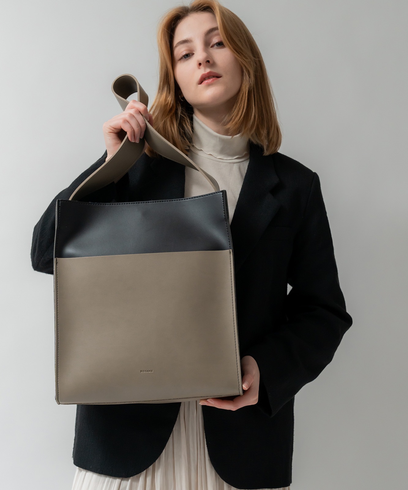 Rename フェイクレザー ショルダーバッグ
