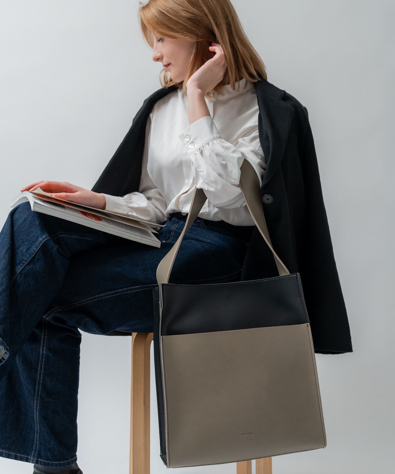 Rename フェイクレザー ショルダーバッグ