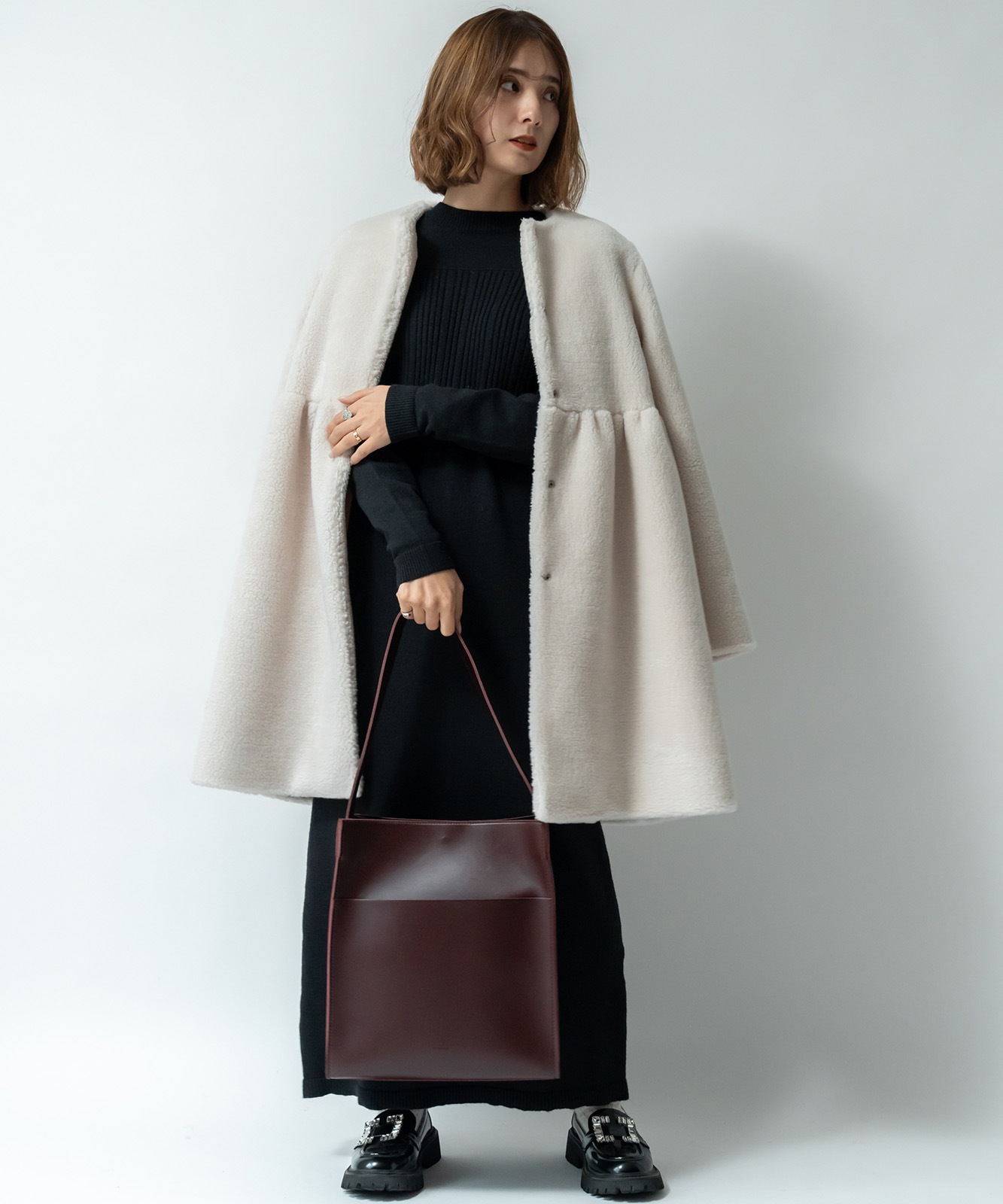 Rename フェイクレザー ショルダーバッグ