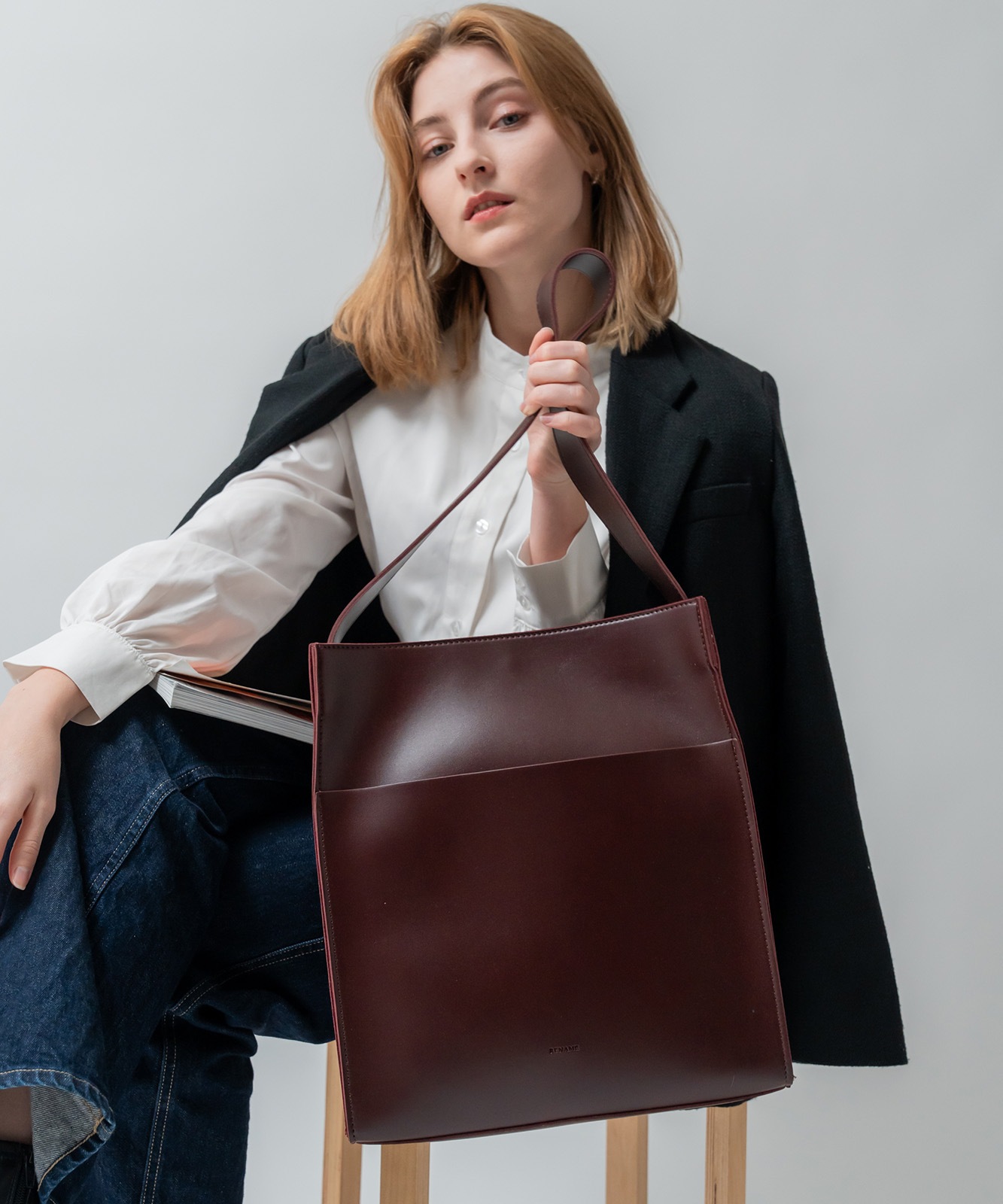 Rename フェイクレザー ショルダーバッグ