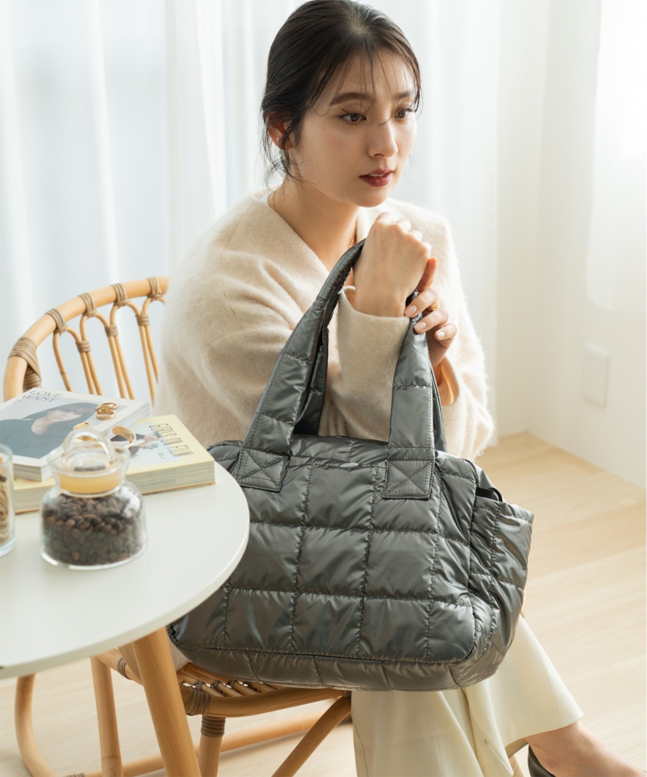 Rename キルティング トートバッグ 肩掛けバッグ メンズ レディース