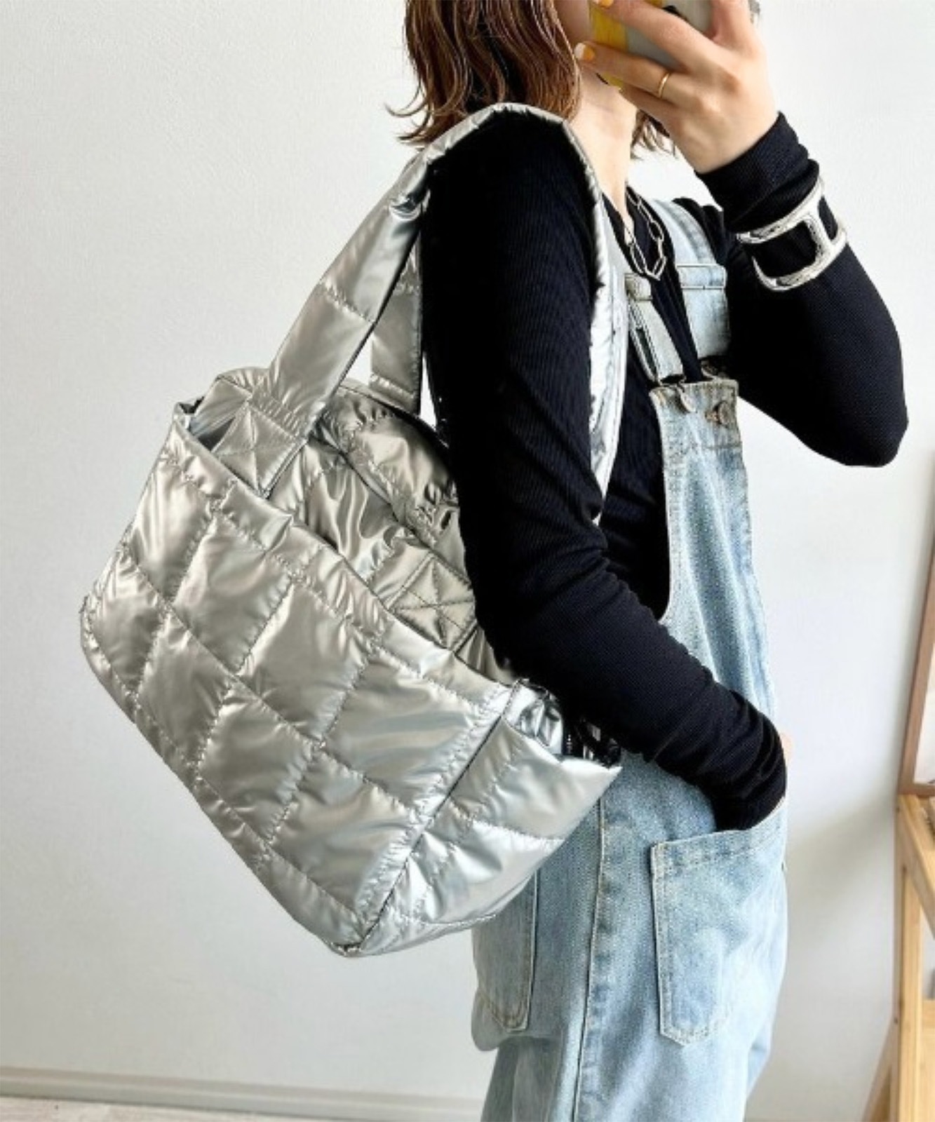 Rename キルティング トートバッグ 肩掛けバッグ メンズ レディース