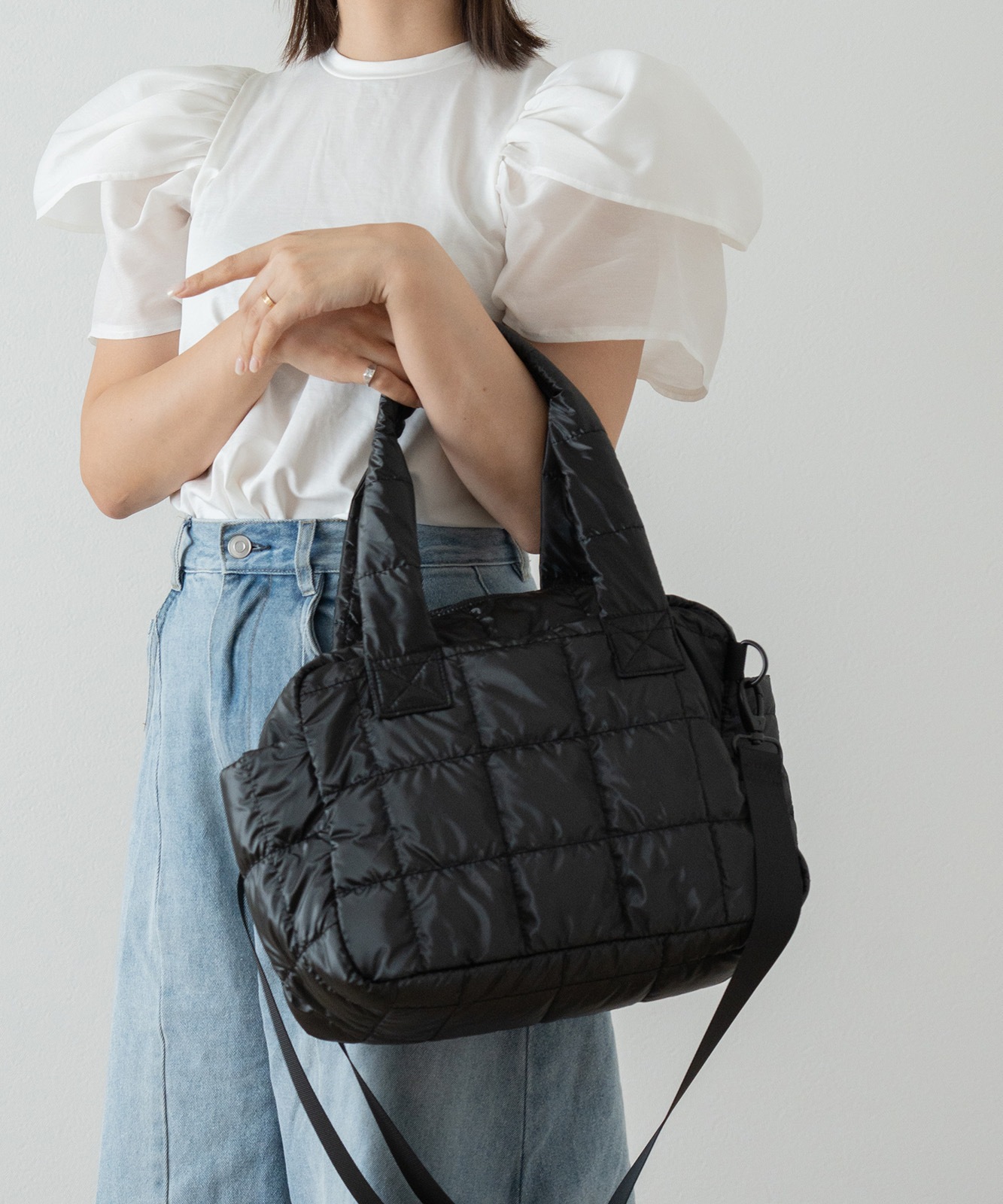 Rename キルティング トートバッグ 肩掛けバッグ メンズ レディース