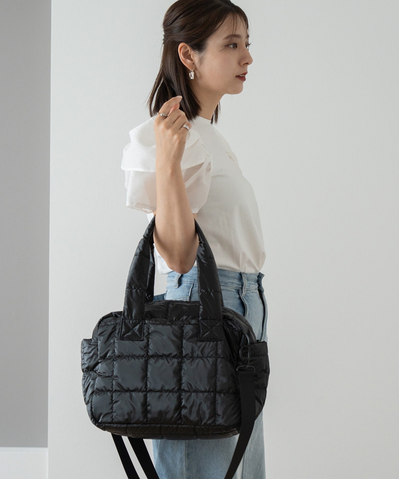 Rename キルティング トートバッグ 肩掛けバッグ メンズ レディース