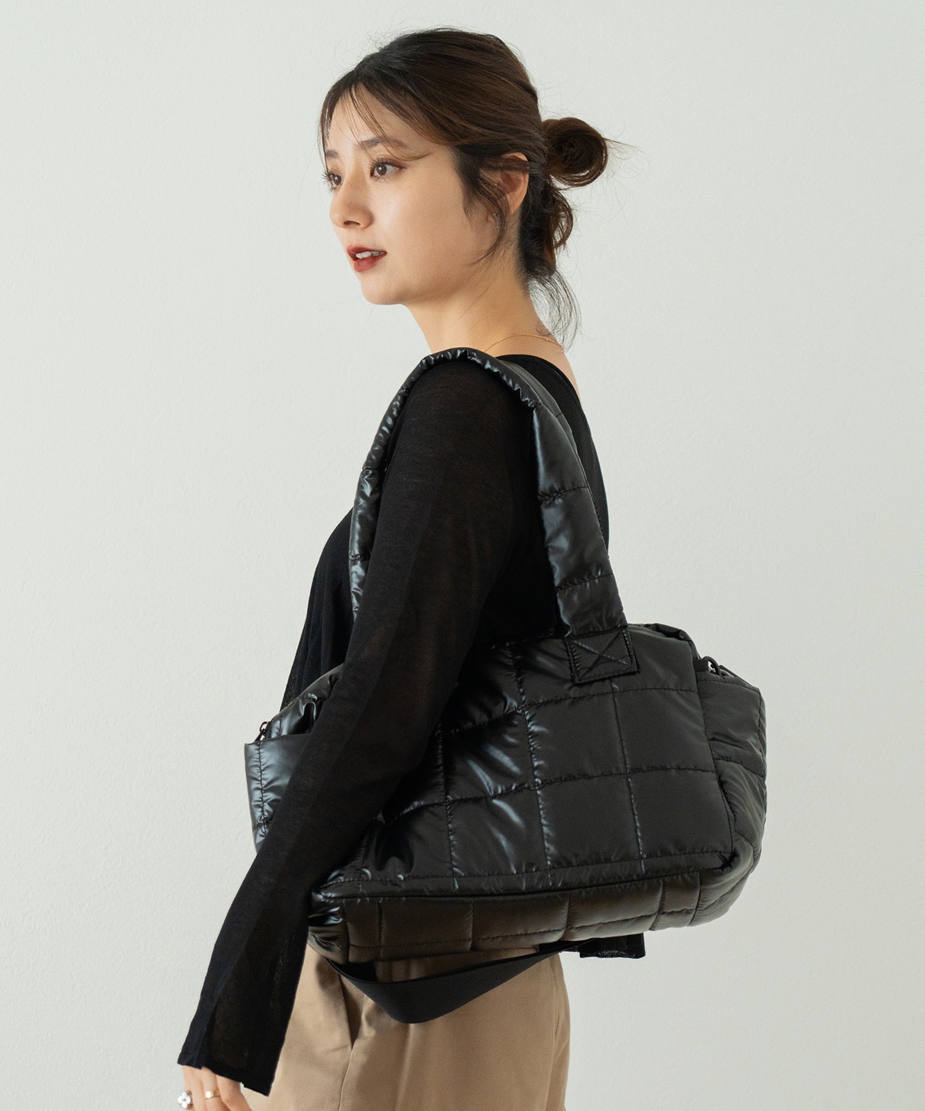 Rename キルティング トートバッグ 肩掛けバッグ メンズ レディース