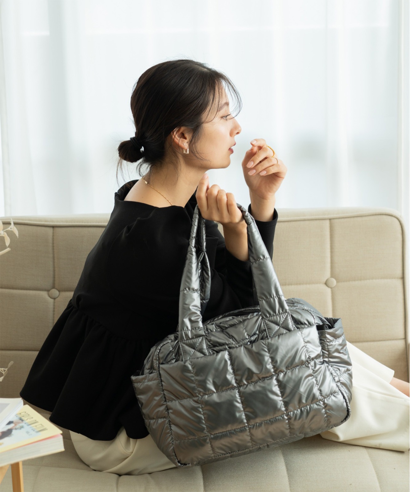 Rename キルティング トートバッグ 肩掛けバッグ メンズ レディース