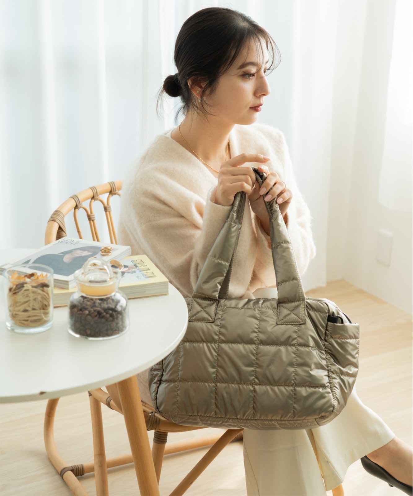 Rename キルティング トートバッグ 肩掛けバッグ メンズ レディース