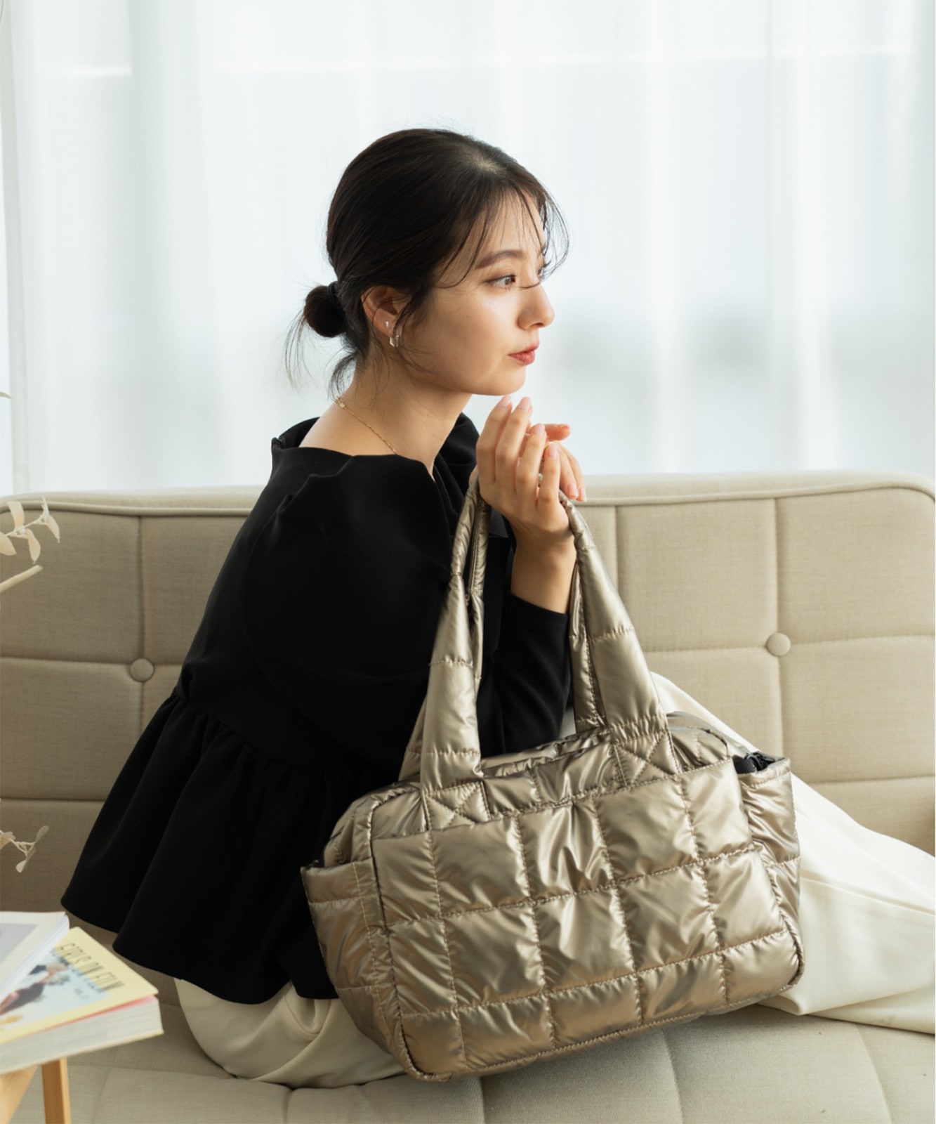 Rename キルティング トートバッグ 肩掛けバッグ メンズ レディース