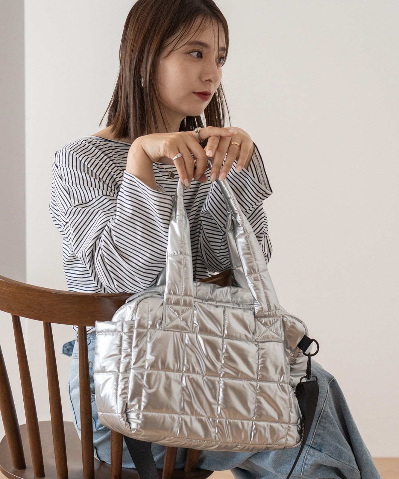 Rename キルティング トートバッグ 肩掛けバッグ メンズ レディース