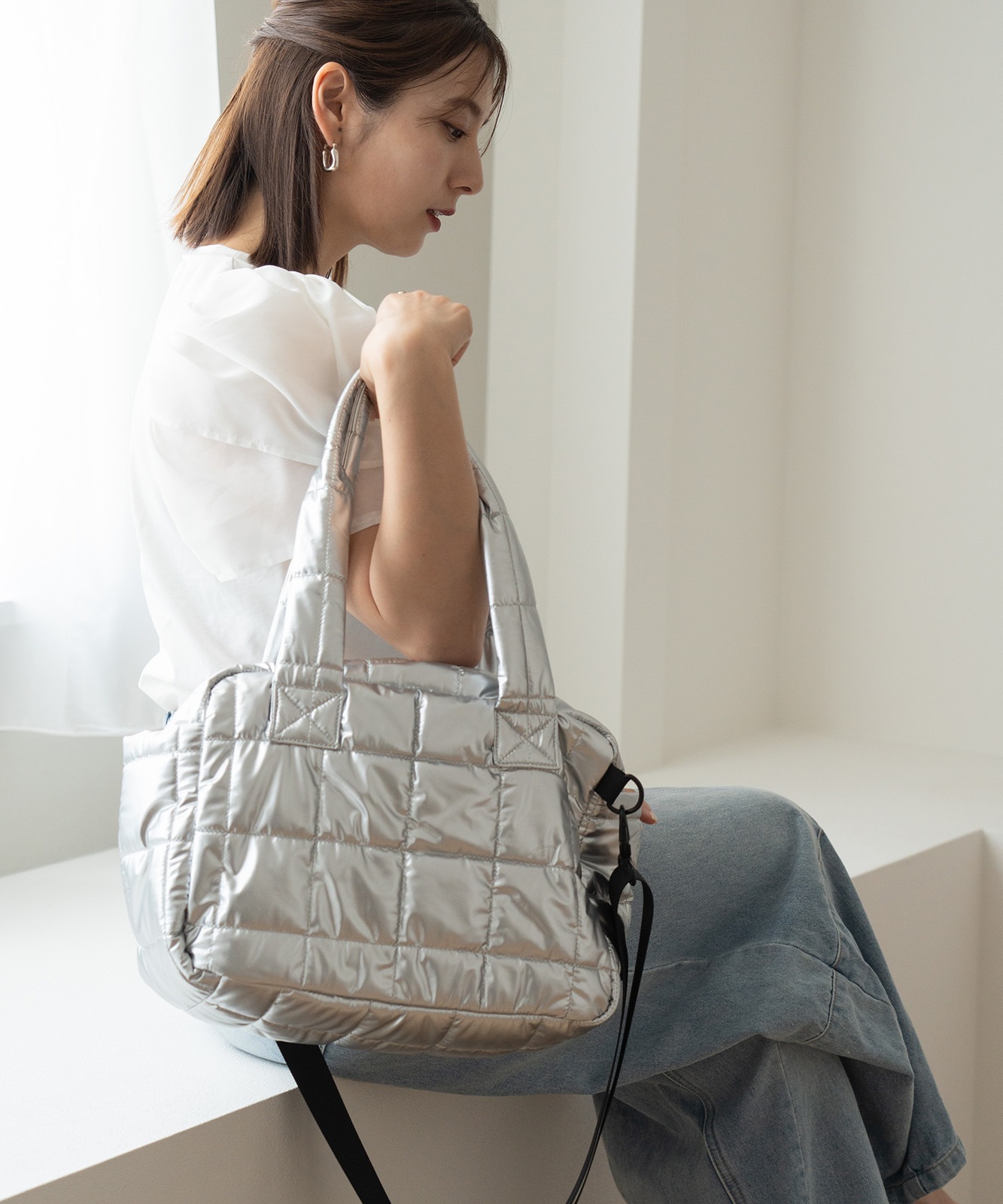 Rename キルティング トートバッグ 肩掛けバッグ メンズ レディース