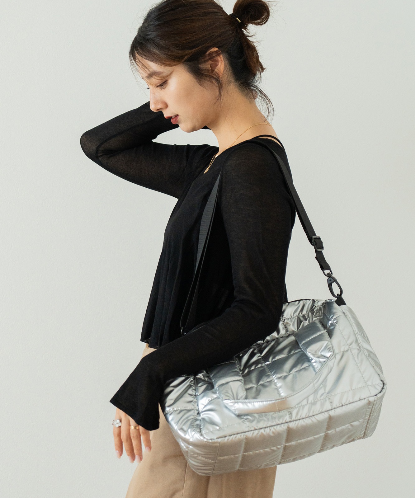 Rename キルティング トートバッグ 肩掛けバッグ メンズ レディース