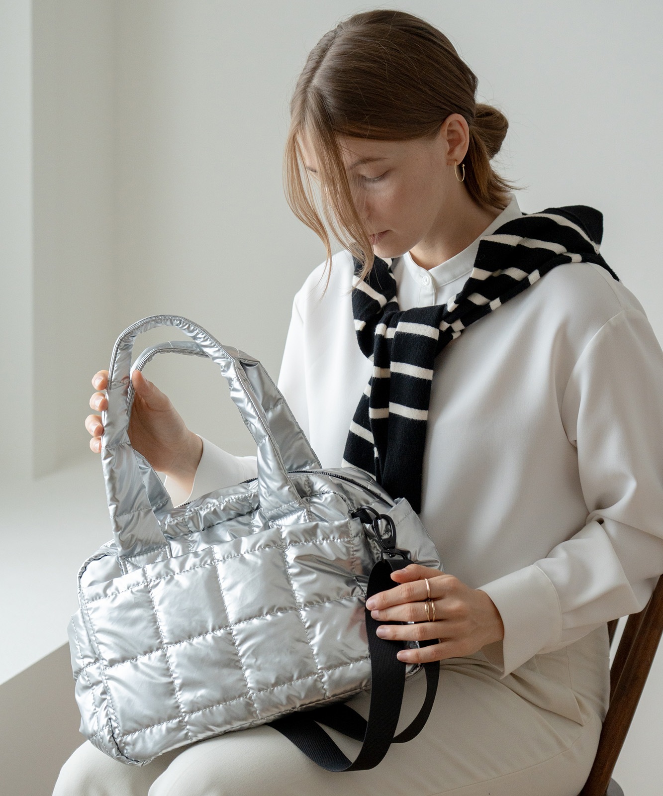 Rename キルティング トートバッグ 肩掛けバッグ メンズ レディース