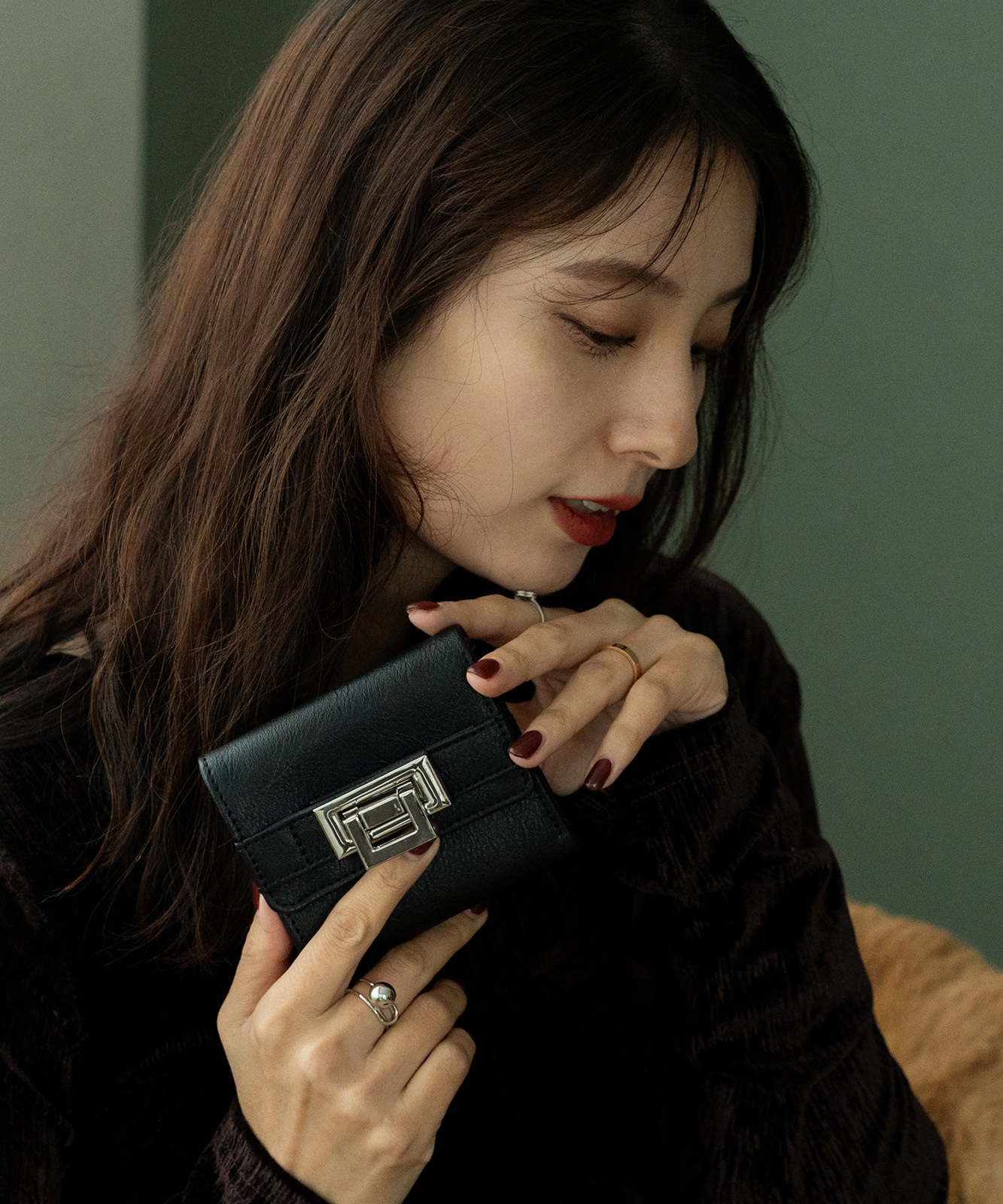 DEVICE ヴィンテージデザイン 三つ折り財布 