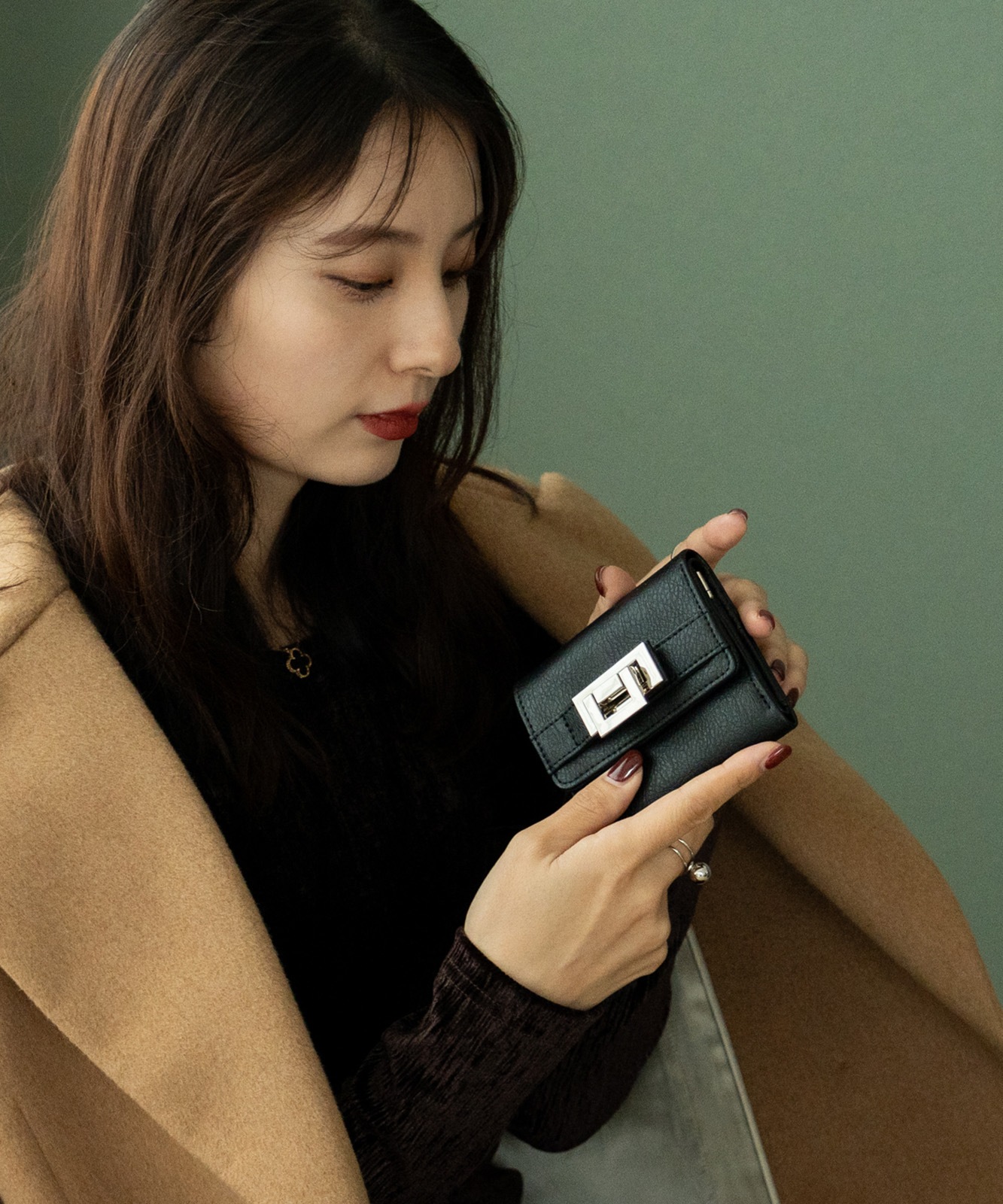 DEVICE ヴィンテージデザイン 三つ折り財布 