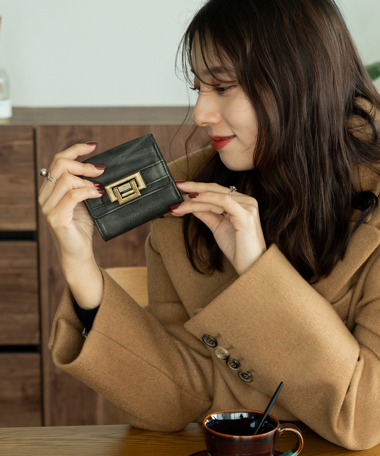 DEVICE ヴィンテージデザイン 三つ折り財布 