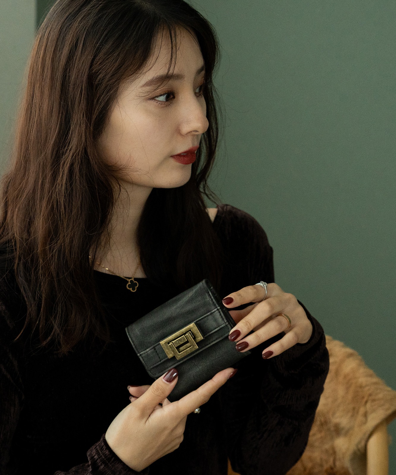 DEVICE ヴィンテージデザイン 三つ折り財布 