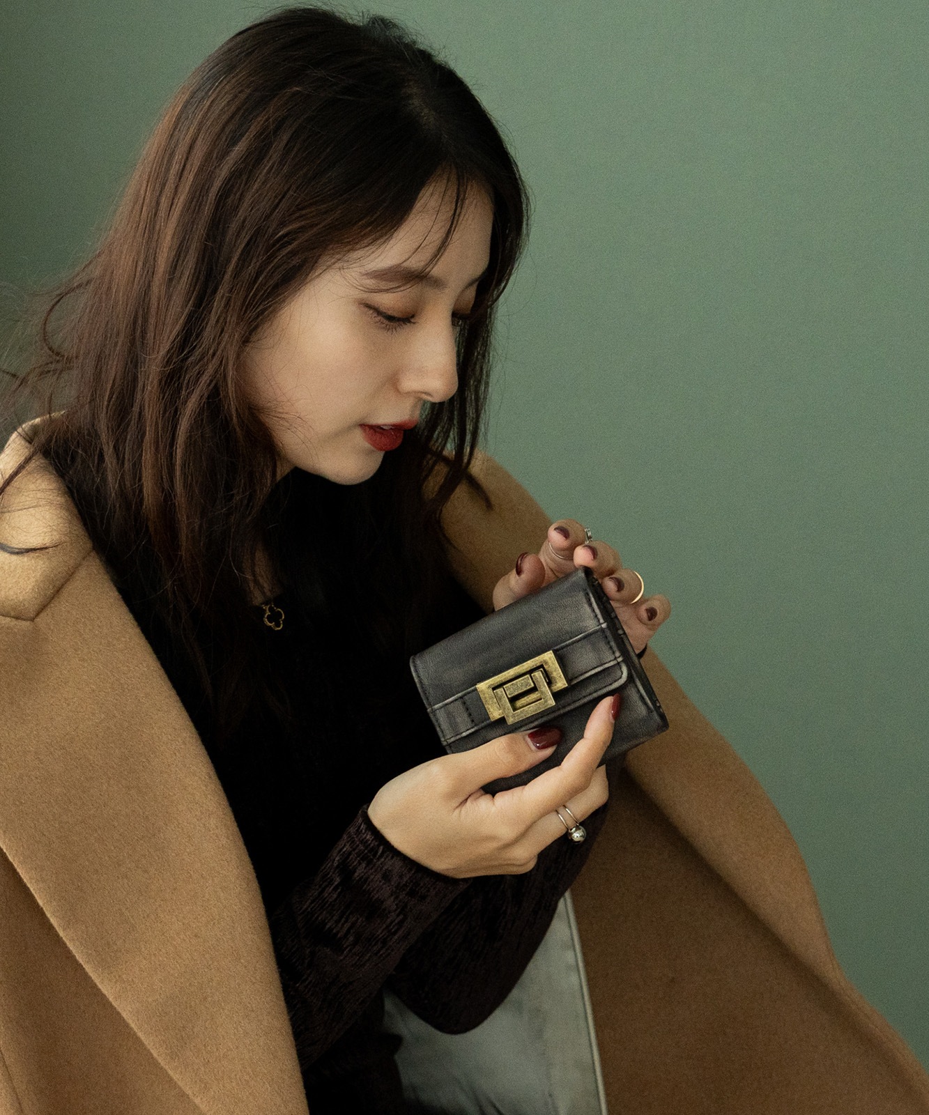 DEVICE ヴィンテージデザイン 三つ折り財布 