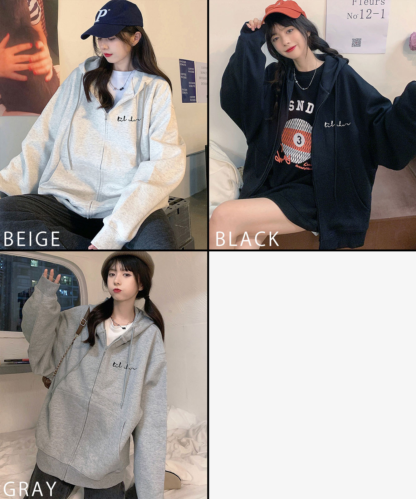 DEVICE select 】 ミニロゴプリント フーディ パーカー 韓国風