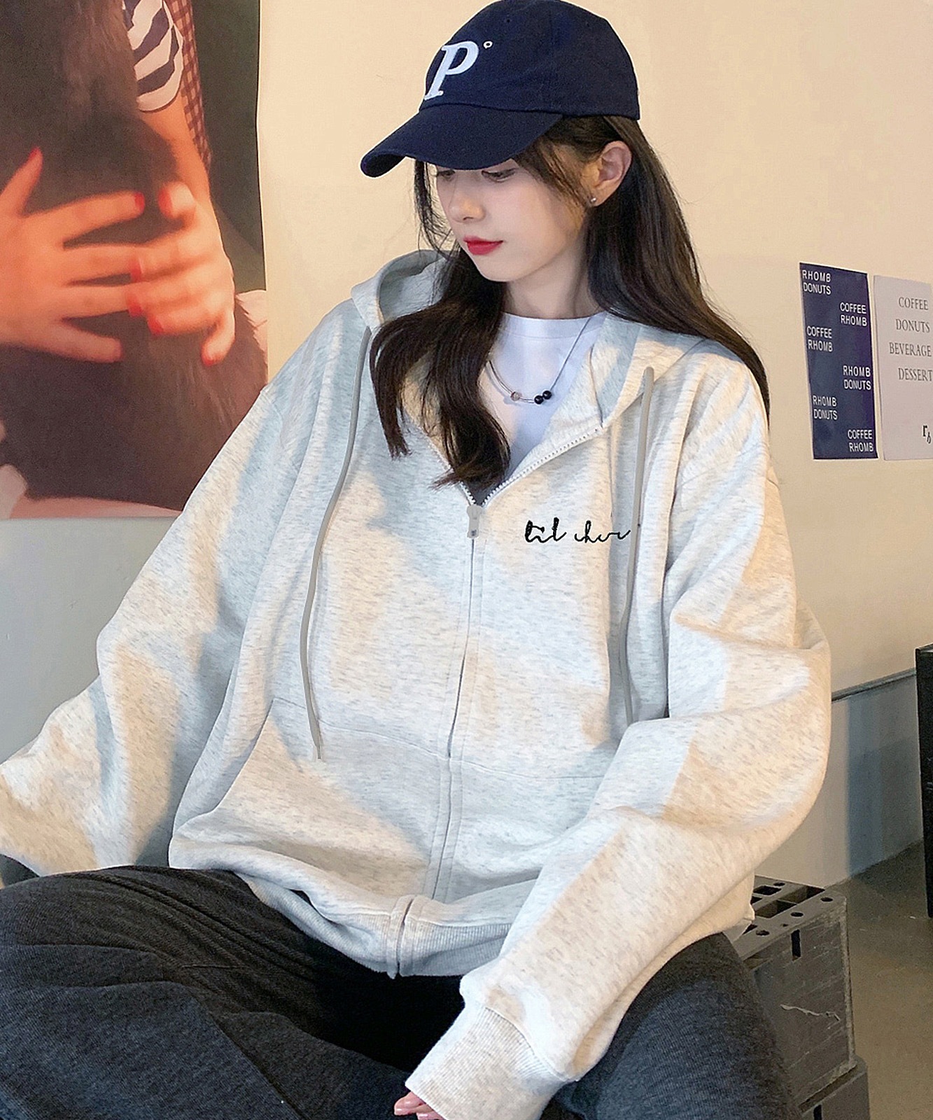 【 DEVICE select 】 ミニロゴプリント フーディ パーカー メンズ レディース ユニセックス 韓国風 Y2K カジュアル ストリート おしゃれ TA418P