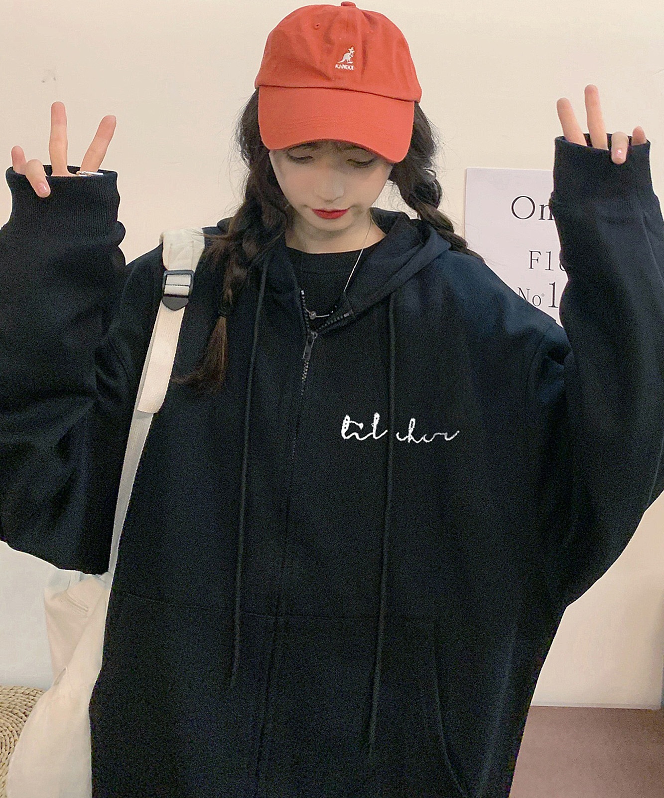 【 DEVICE select 】 ミニロゴプリント フーディ パーカー メンズ レディース ユニセックス 韓国風 Y2K カジュアル ストリート おしゃれ TA418P