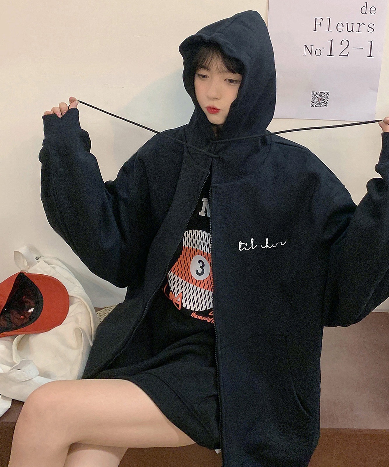 【 DEVICE select 】 ミニロゴプリント フーディ パーカー メンズ レディース ユニセックス 韓国風 Y2K カジュアル ストリート おしゃれ TA418P