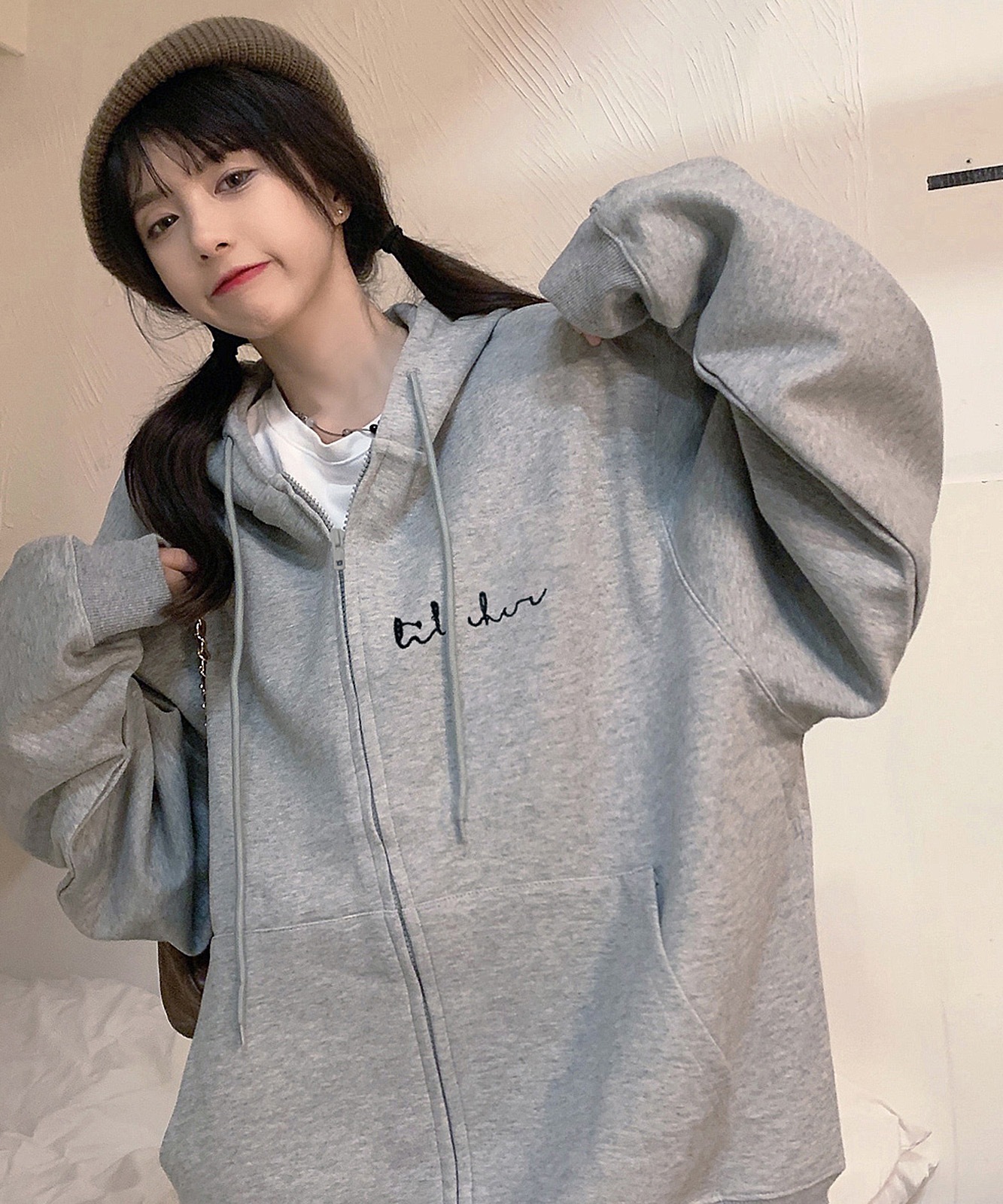 【 DEVICE select 】 ミニロゴプリント フーディ パーカー メンズ レディース ユニセックス 韓国風 Y2K カジュアル ストリート おしゃれ TA418P