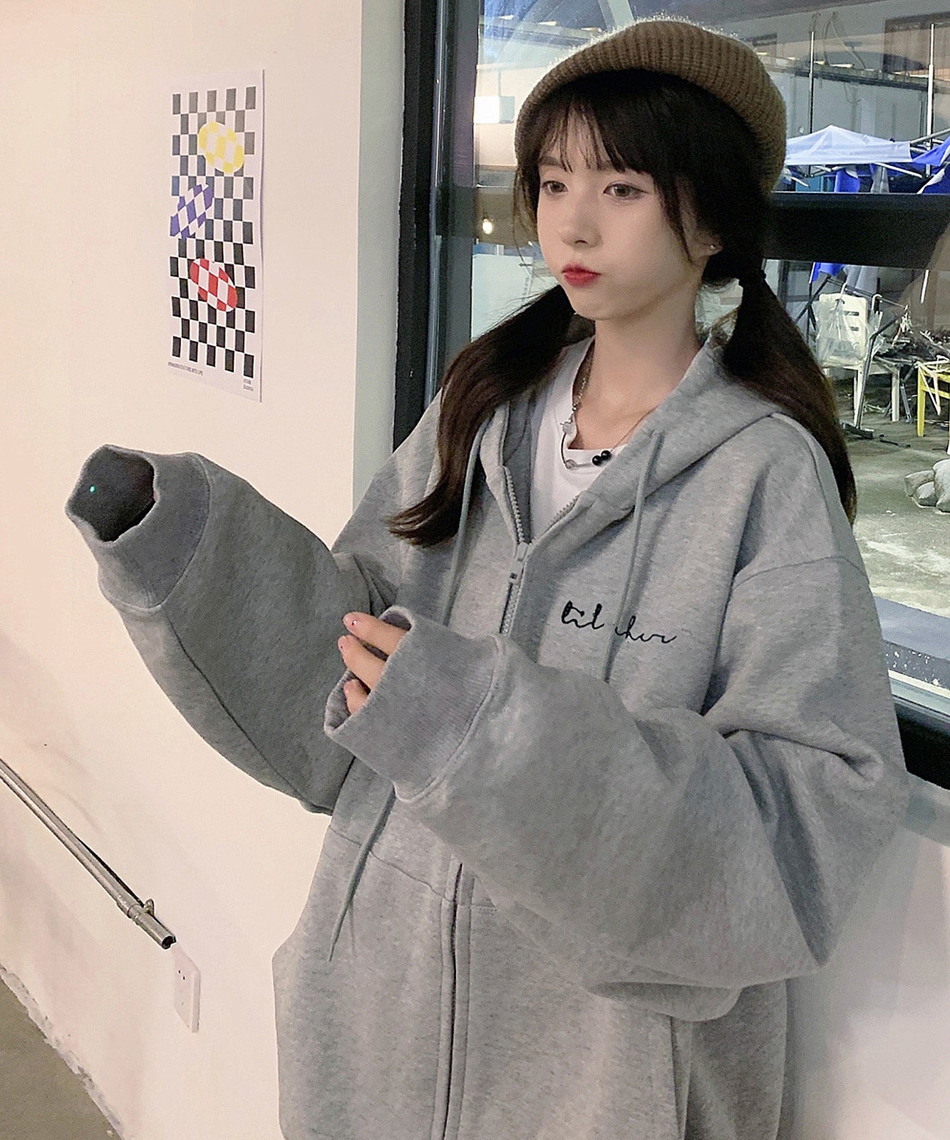 【 DEVICE select 】 ミニロゴプリント フーディ パーカー メンズ レディース ユニセックス 韓国風 Y2K カジュアル ストリート おしゃれ TA418P