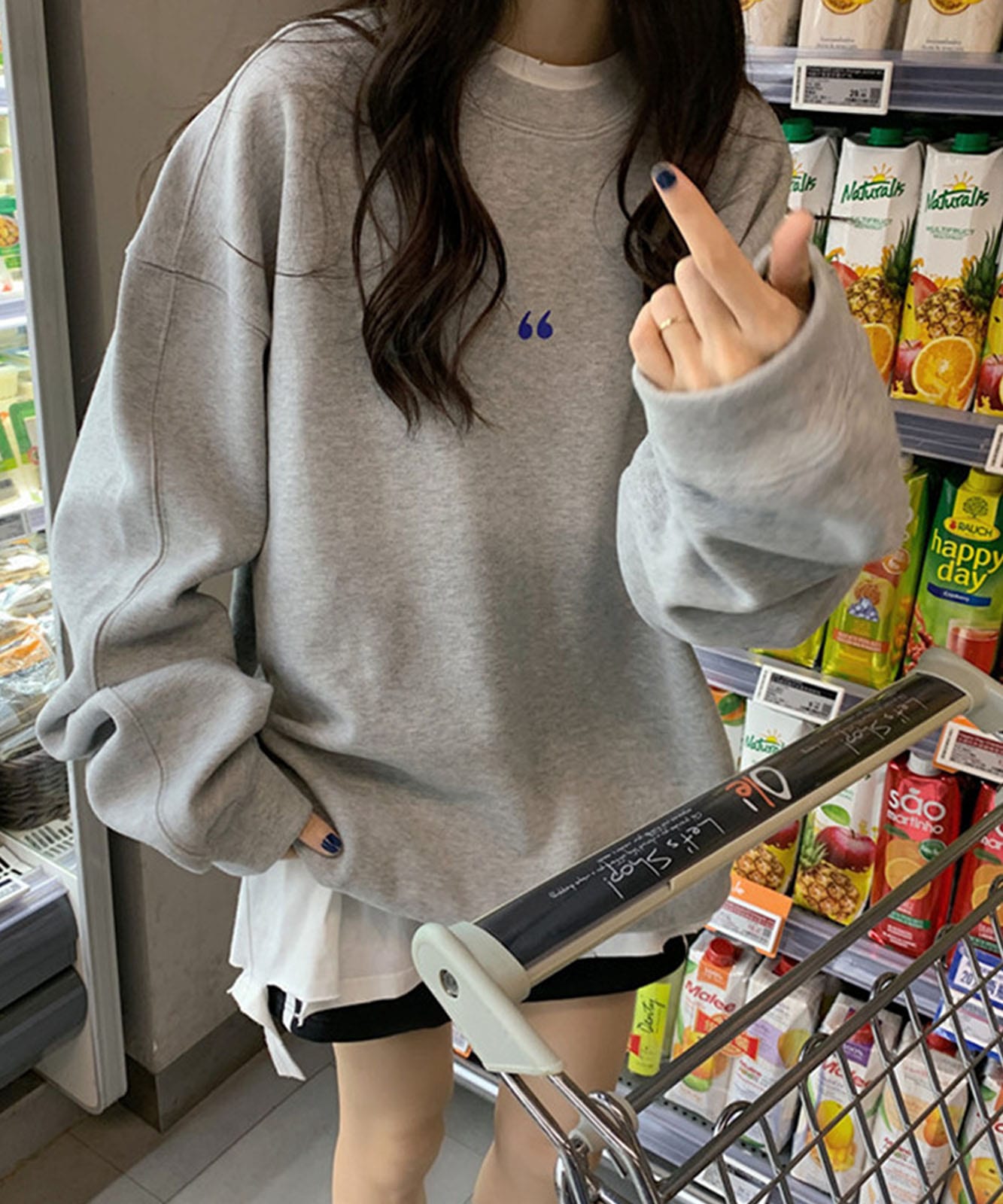 シンボルマーク シンプル ワンポイント オーバーサイズ スウェット トレーナー ビッグシルエット ノームコア メンズ レディース