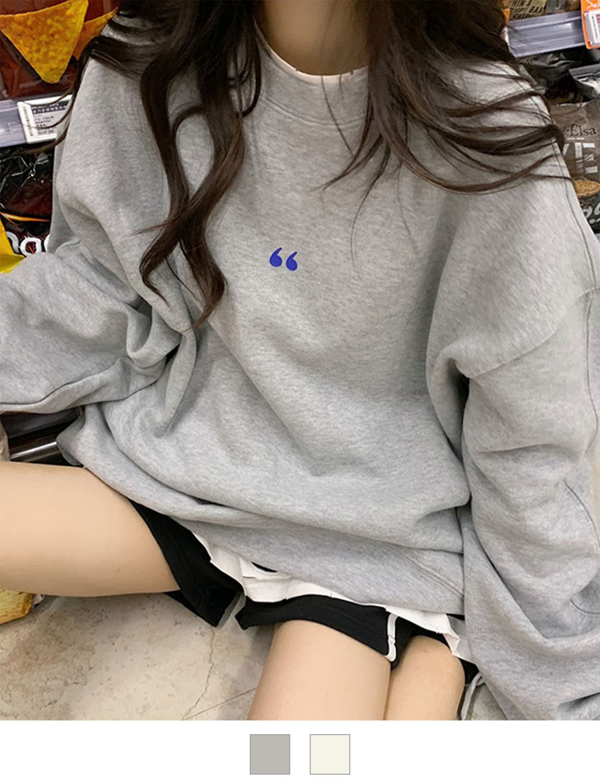 シンボルマーク シンプル ワンポイント オーバーサイズ スウェット トレーナー ビッグシルエット ノームコア メンズ レディース