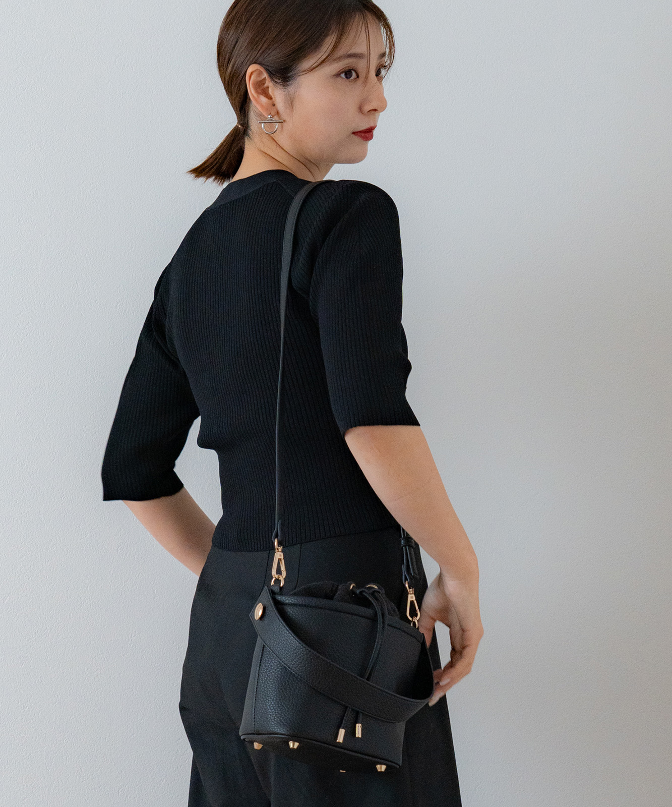 Rename コンビ 巾着 2way ショルダーバッグ