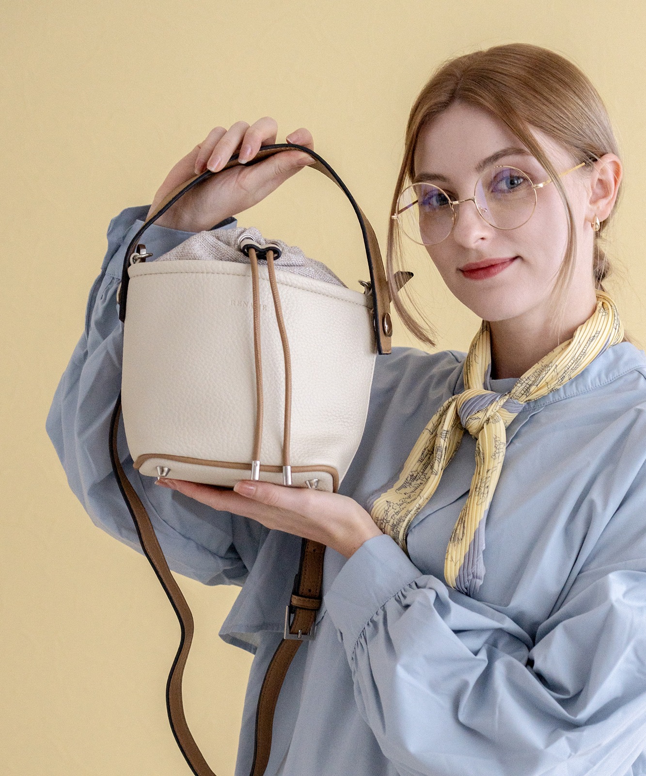 Rename コンビ 巾着 2way ショルダーバッグ