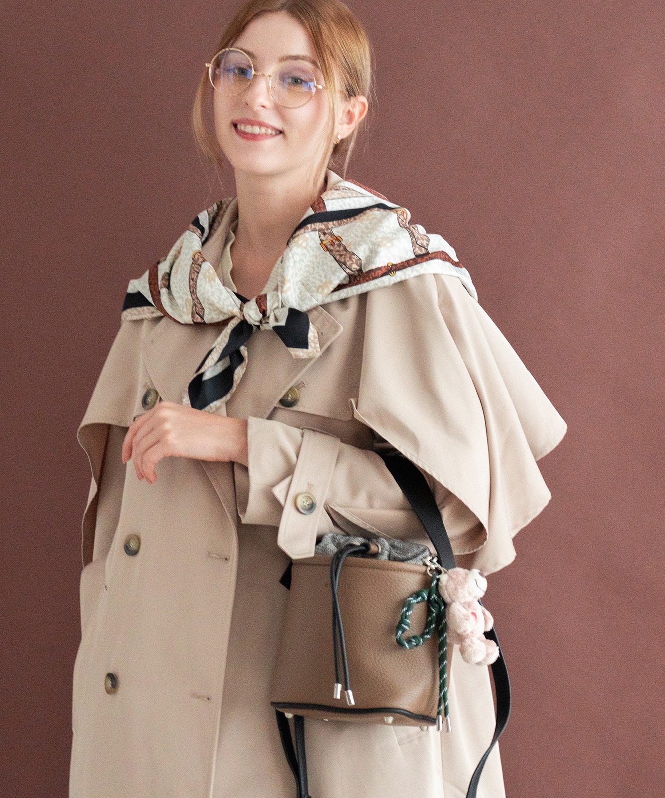 Rename コンビ 巾着 2way ショルダーバッグ