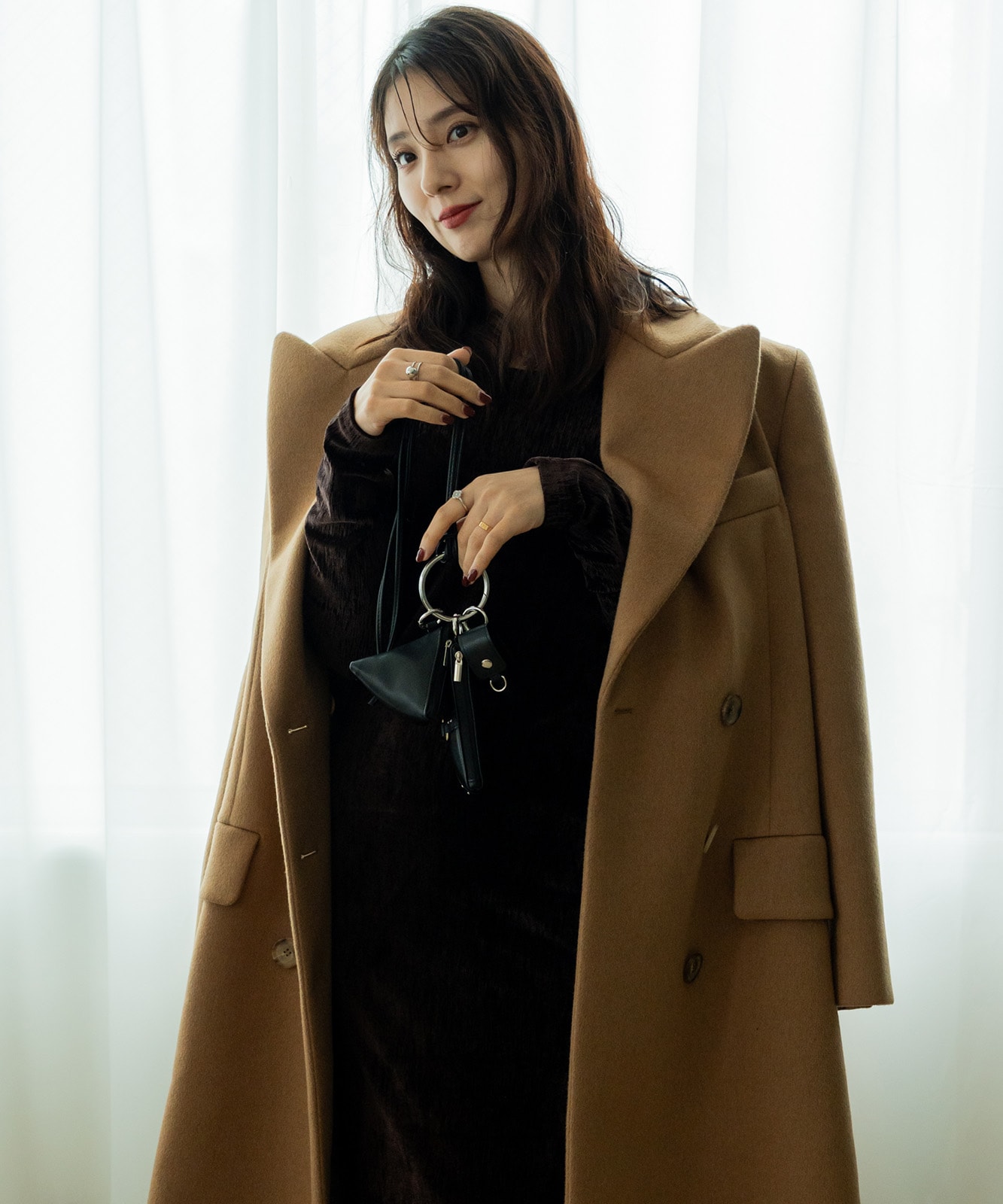 【 DEVICE GAL 】 3パーツ スタッズ カスタム ポーチ ストラップ リップケース付き クロスボディストラップ DSG25140