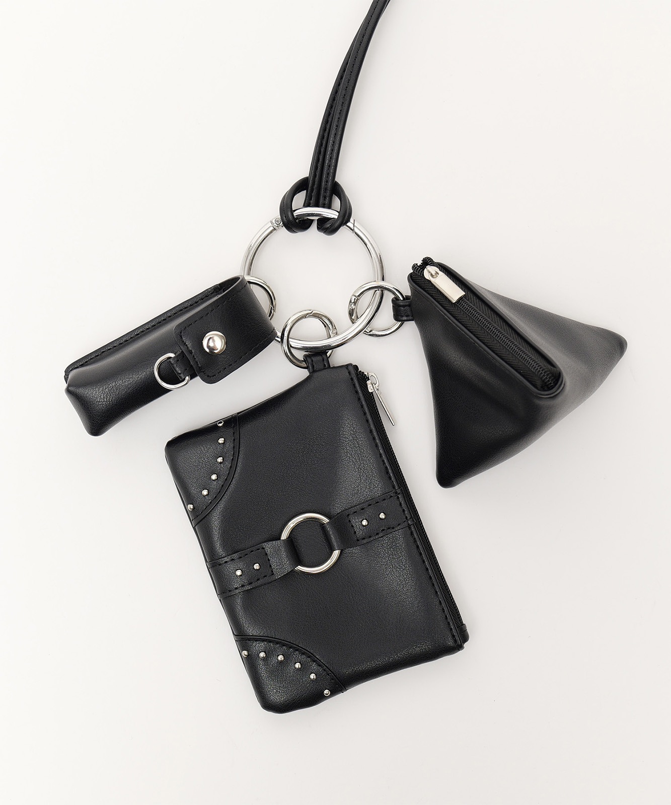 DEVICE GAL 】 3パーツ スタッズ カスタム ポーチ ストラップ リップ