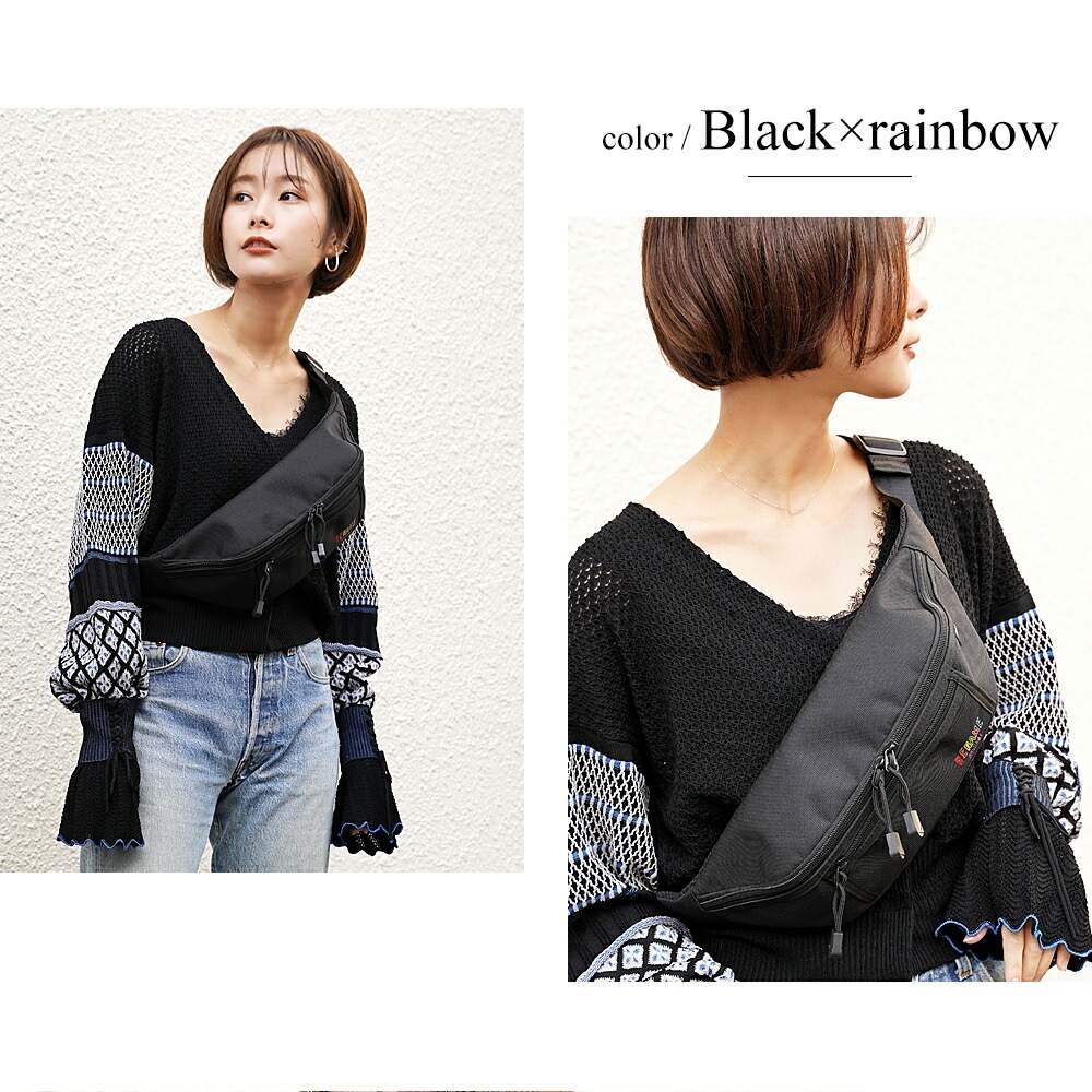 Rename CORDURA 刺繍 ロゴ ウエストバッグ