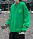 オーバーサイズ ハート シンクン アシンメトリー ニット セーター ノームコア メンズ レディース