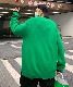 オーバーサイズ ハート シンクン アシンメトリー ニット セーター ノームコア メンズ レディース