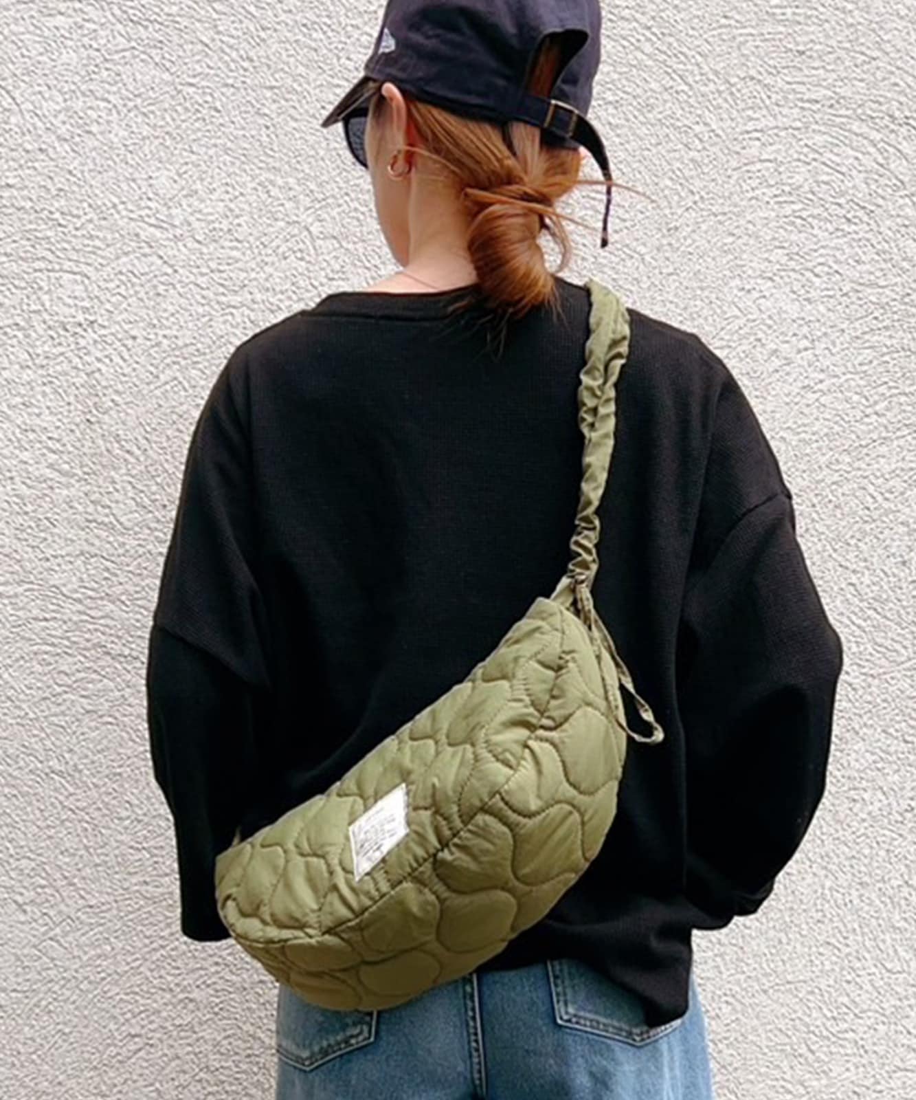 Rename キルティング ギャザー ショルダーバッグ 