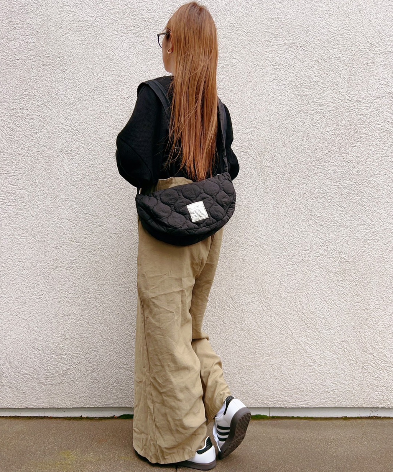 Rename キルティング ギャザー ショルダーバッグ 