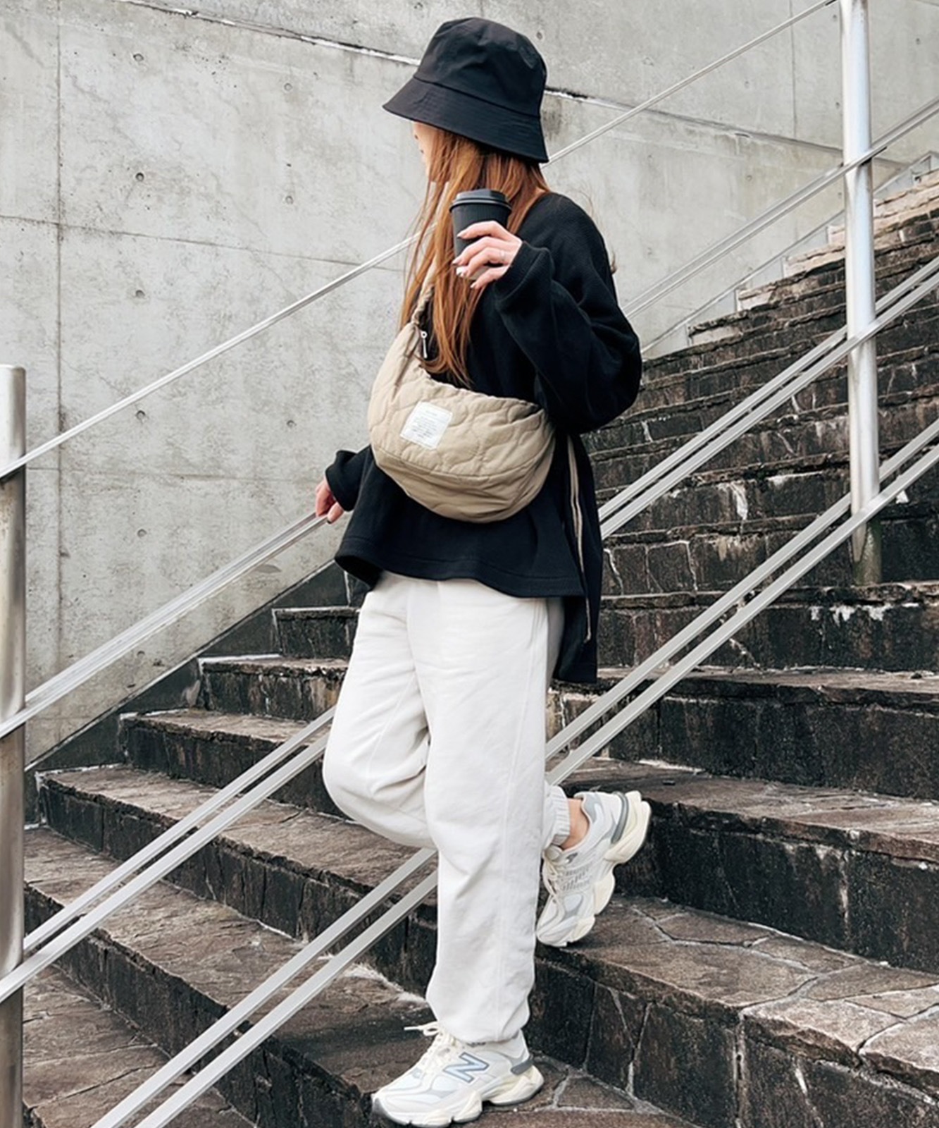 Rename キルティング ギャザー ショルダーバッグ 